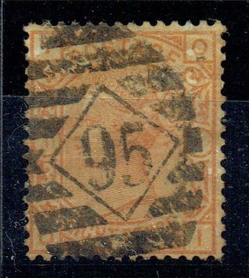 GB QUEEN VICTORIA 1876, 8d ORANGE SG156 Pl.1, Mi.45, IO|OI, USED