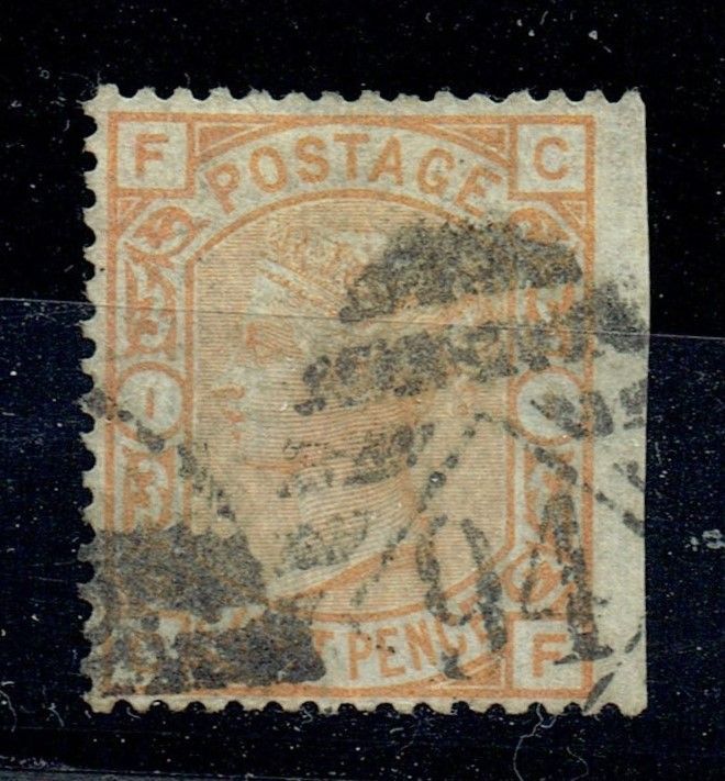 GB QUEEN VICTORIA 1876, 8d ORANGE SG156 Pl.1, Mi.45, FC|CF, USED