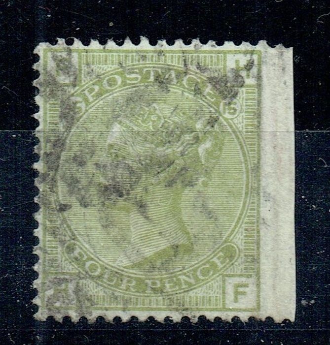GB QUEEN VICTORIA, 1877, 4d SAGE-GREEN, SG153 Pl.15, HF|FH, USED