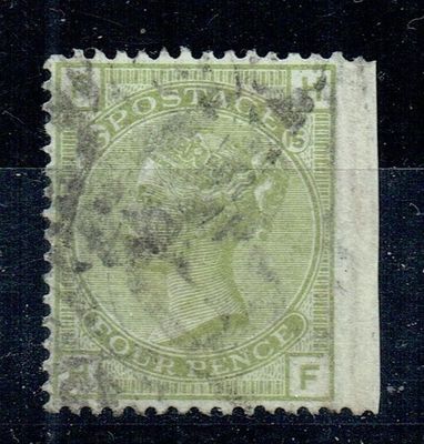 GB QUEEN VICTORIA, 1877, 4d SAGE-GREEN, SG153 Pl.15, HF|FH, USED