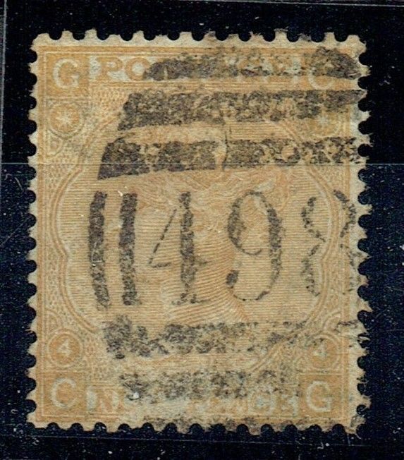 GB QUEEN VICTORIA 1865, 9d STRAW, SG87b, Mi.40a, GC|CG, USED