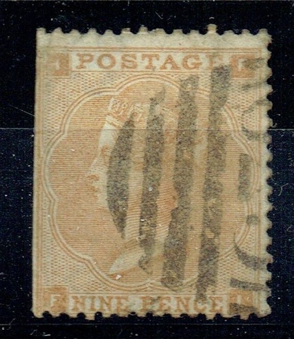 GB QUEEN VICTORIA 1865, 9d STRAW, SG86, Mi.40, IF|FI, USED