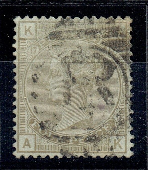 GB QUEEN VICTORIA, 1877, 4d GREY-BROWN, SG160 Pl.17, KA|AK, USED