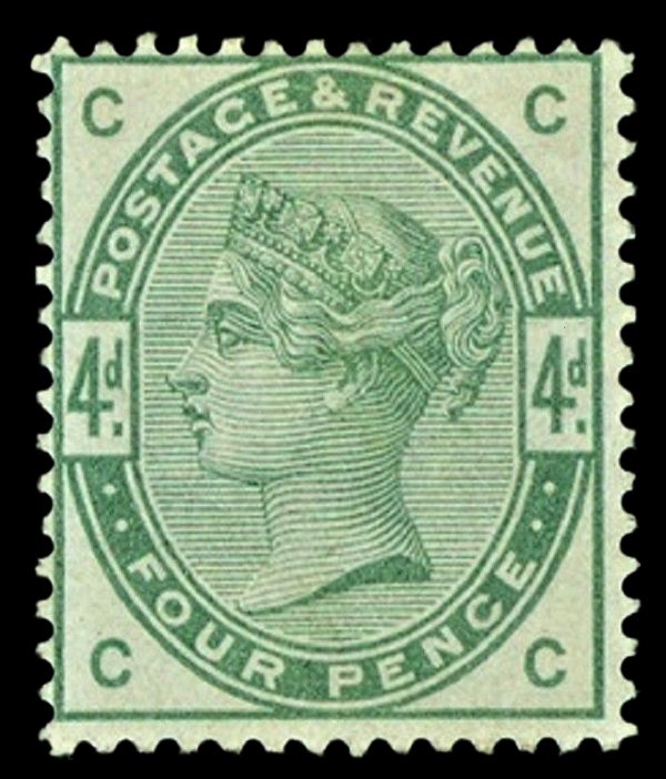 GB QUEEN VICTORIA 1884, 4d DULL GREEN SG192, CC|CC, MNH