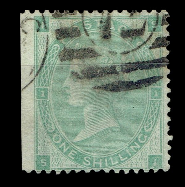 GB QUEEN VICTORIA, 1862, ERRORS, 1s GREEN, SG89, Mi.22b, Pl.1, IS|SI, USED