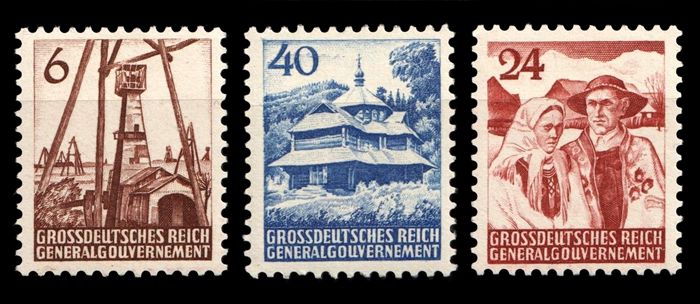 1941 GENERAL GOVERNMENT, Mi.I-III, COMPLETE SET, MNH