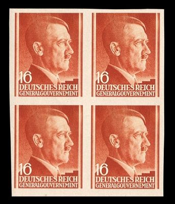 1941 GENERAL GOVERNMENT, 16gr BLOCK of FOUR, Mi.76, MNH