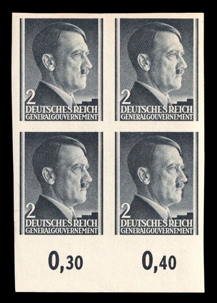 1941 GENERAL GOVERNMENT, 2gr BLOCK of FOUR, Mi.71U, MNH