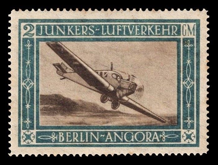 1924 WEIMAR REPUBLIC, 2gm JUNKERS AIR TRANSPORT, Mi.12, MNH 1924 WEIMAR REPUBLIC, 2gm JUNKERS AIR TRANSPORT, Mi.12, MNH