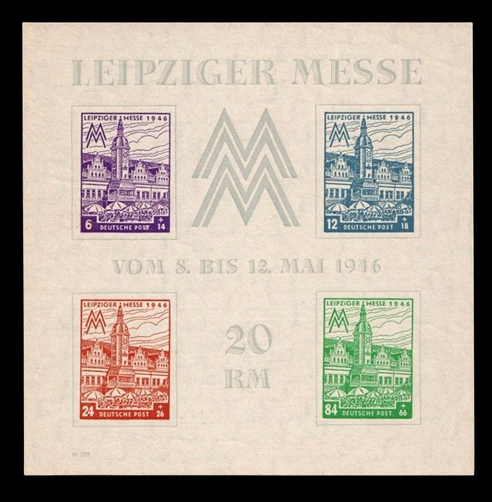 1946 GERMANY WEST SAXONY, Mi.Bl.5Xa Type II, MNH, CERTIFIED