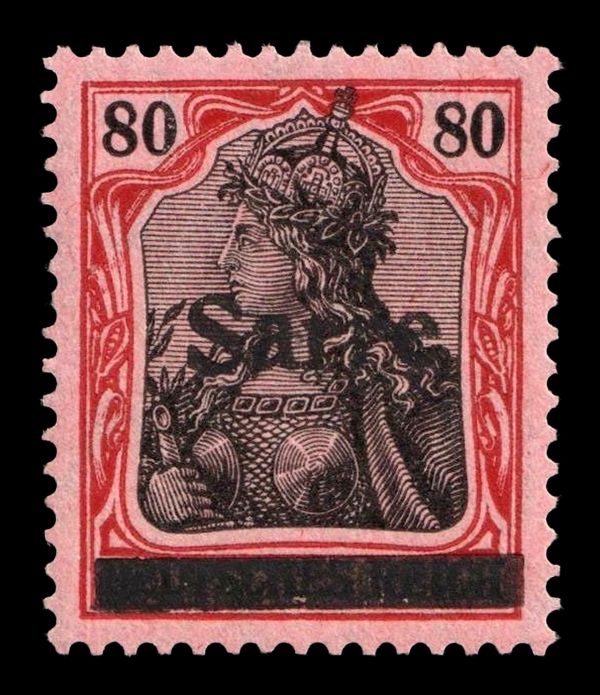 1920, 80pf SAAR, OVERPRINT, Mi.16, Signed 1920, 80pf SAAR, OVERPRINT, Mi.16, Signed