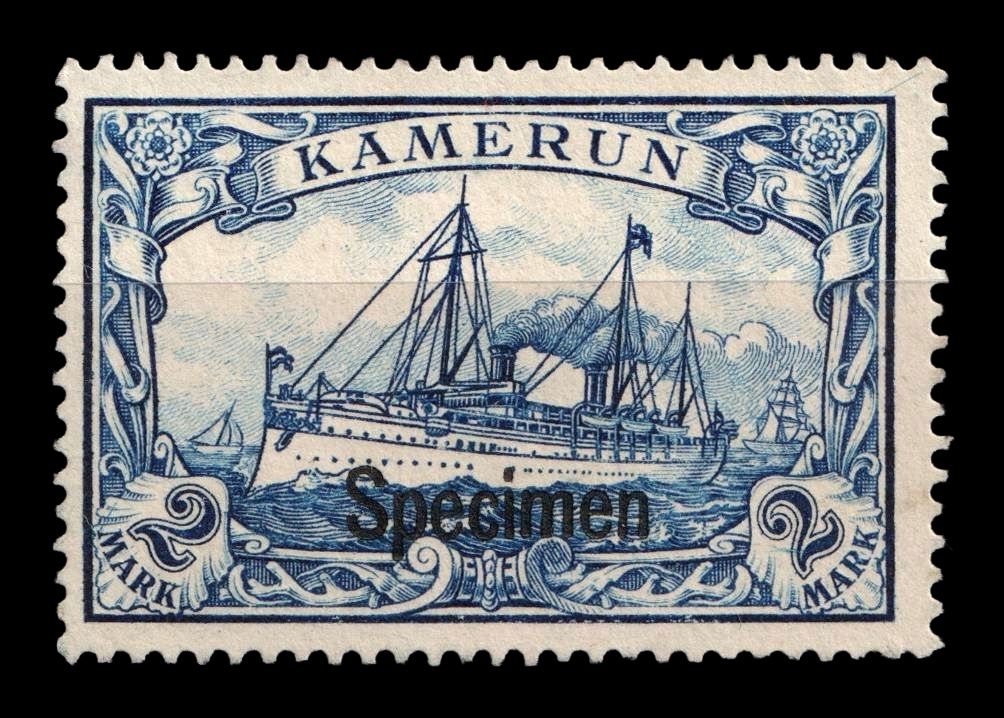 1900 CAMEROON, 2m DARK BLUE, Mi.17sp, MNH