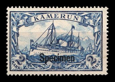 1900 CAMEROON, 2m DARK BLUE, Mi.17sp, MNH