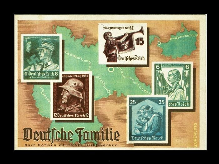 THIRD REICH, NAZI PROPAGANDA POSTCARD, HITLER