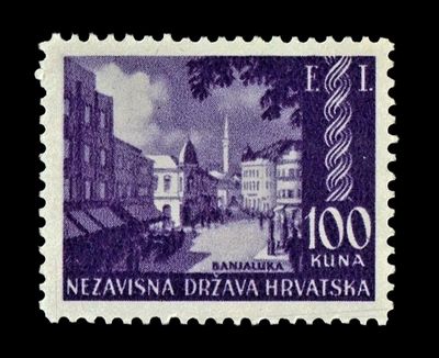 1943 CROATIA NDH, PHILA EXHEBITION BANJA LUKA Mi.81, MNH 1943 CROATIA NDH, PHILA EXHEBITION BANJA LUKA Mi.81, MNH