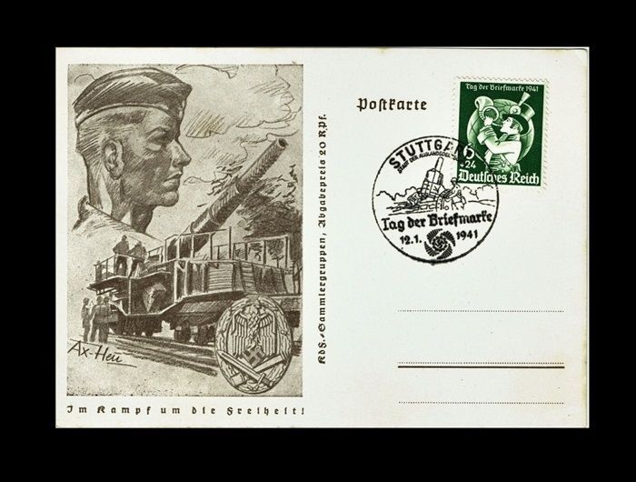 THIRD REICH, NAZI PROPAGANDA POSTCARD, HITLER