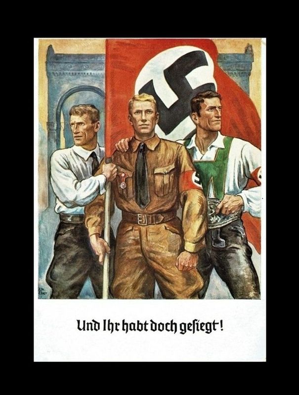 THIRD REICH, NAZI PROPAGANDA POSTCARD, HITLER