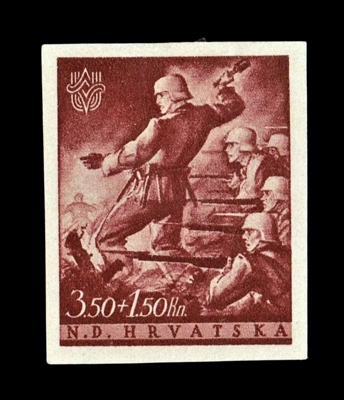 1943 CROATIA NDH, INDEPENDENCE ANNIVERSARY, 3.50+1.50Kn, Mi.105, Mint 1943 CROATIA NDH, INDEPENDENCE ANNIVERSARY, 3.50+1.50Kn, Mi.105, Mint