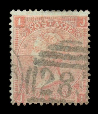 GB QUEEN VICTORIA 1869, 4d VERMILION, SG93/94 Pl.8, IJ|JI, USED