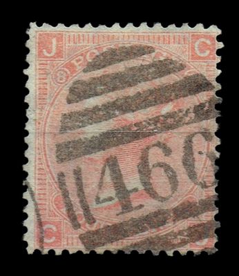 GB QUEEN VICTORIA 1869, 4d VERMILION, SG93/94 Pl.8, JC|CJ, USED GB QUEEN VICTORIA 1869, 4d VERMILION, SG93/94 Pl.8, JC|CJ, USED