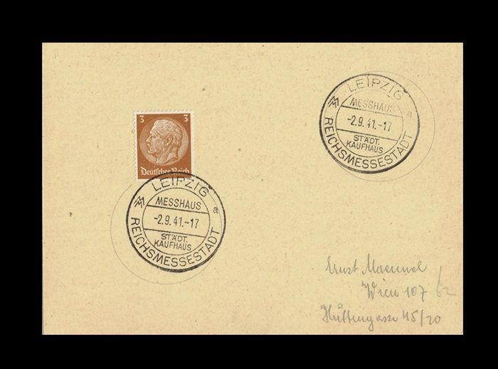 THIRD REICH, NAZI PROPAGANDA POSTCARD, LEIPZIG MESSE 1941