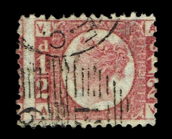 GB QUEEN VICTORIA 1870, ½d ROSE, SG48/49 Pl.3, VA|AV, USED