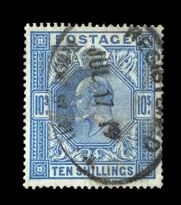 GB KING EDWARD VII, 10s ULTRAMARINE, SG265, USED