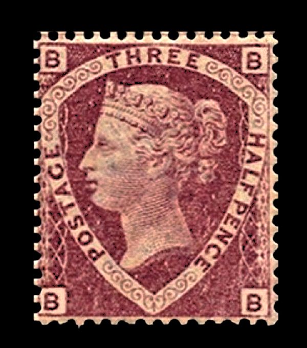 GB QUEEN VICTORIA 1860, 1½d LAKE RED SG52, Pl.1, BB|BB, MNH GB QUEEN VICTORIA 1860, 1½d LAKE RED SG52, Pl.1, BB|BB, MNH