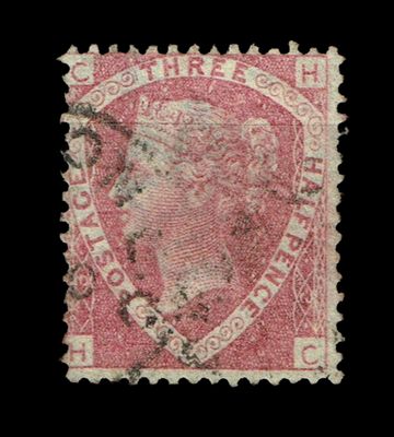 GB QUEEN VICTORIA 1860, 1½d ROSE RED SG51, Pl.3, CH|HC, USED GB QUEEN VICTORIA 1860, 1½d ROSE RED SG51, Pl.3, CH|HC, USED