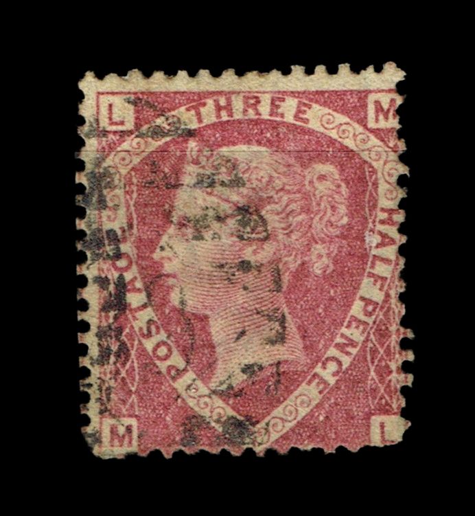 GB QUEEN VICTORIA 1860, 1½d ROSE RED SG51, Pl.3, LM|ML, USED