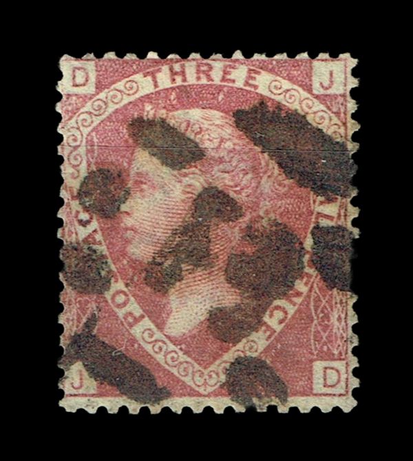 GB QUEEN VICTORIA 1860, 1½d ROSE RED SG51, Pl.3, DJ|JD, USED