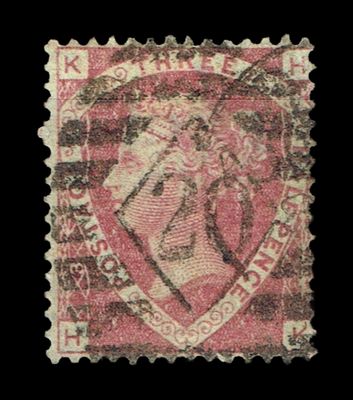 GB QUEEN VICTORIA 1860, 1½d ROSE RED SG51, Pl.3, KH|HK, USED GB QUEEN VICTORIA 1860, 1½d ROSE RED SG51, Pl.3, KH|HK, USED