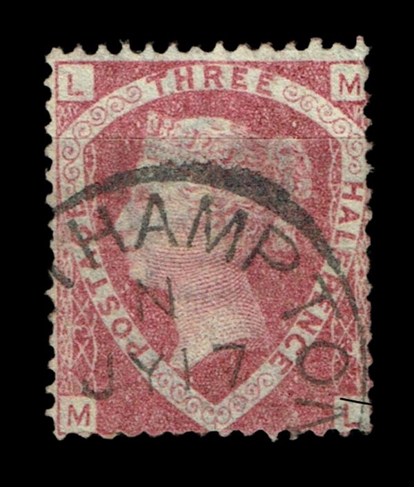 GB QUEEN VICTORIA 1860, 1½d ROSE RED SG51, Pl.3, LM|ML, USED