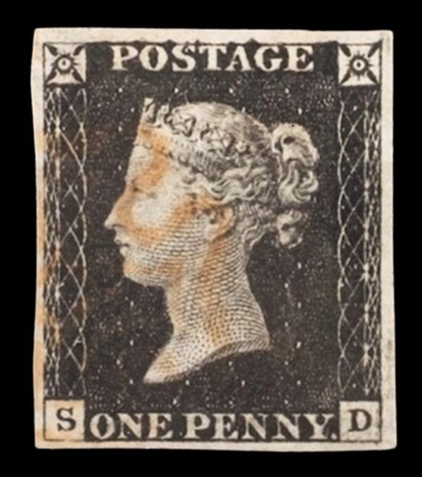 GB QUEEN VICTORIA 1840, 1d BLACK PENNY, Pl.2, SD, MALTESE CROSS, 4 MARGINS