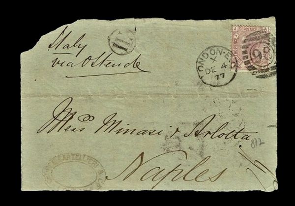 GB QUEEN VICTORIA COVER - From LONDON to NAPLES №.4 GB QUEEN VICTORIA COVER - From LONDON to NAPLES №.4