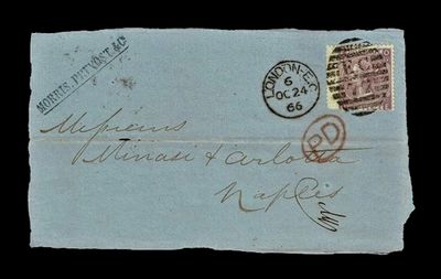 GB QUEEN VICTORIA COVER - From LONDON to NAPLES №.8 GB QUEEN VICTORIA COVER - From LONDON to NAPLES №.8
