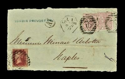 GB QUEEN VICTORIA COVER - From LONDON to NAPLES №.11 GB QUEEN VICTORIA COVER - From LONDON to NAPLES №.11