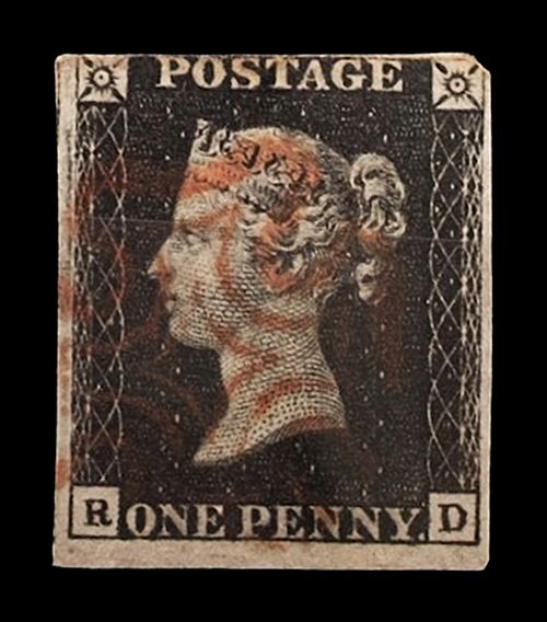 GB QUEEN VICTORIA, BLACK PENNY, PLATE 1b, RD, SCRAPE L.MARGIN, STAR WHITE FLAW, RE-CUT GB QUEEN VICTORIA, BLACK PENNY, PLATE 1b, RD, SCRAPE L.MARGIN, STAR WHITE FLAW, RE-CUT
