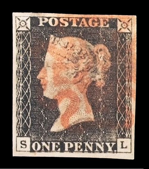 GB QUEEN VICTORIA 1840, 1d BLACK PENNY, Plate 1a S-L, MALTESE CROSS GB QUEEN VICTORIA 1840, 1d BLACK PENNY, Plate 1a S-L, MALTESE CROSS