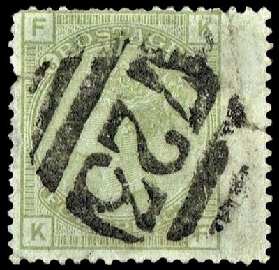 GB QUEEN VICTORIA, 1877, 4d SAGE-GREEN, SG153 Pl.16, FK|KF, USED