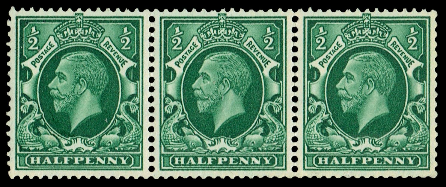 GB KING GEORGE V 1934, ½d GREEN, Sg.439, Mi 177X, USED