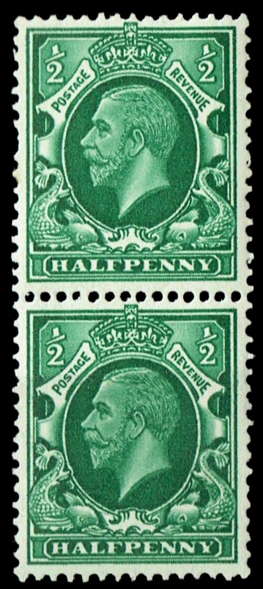 GB KING GEORGE V 1934, PAIR of ½d GREEN, Sg.439, Mi.175X, MNH