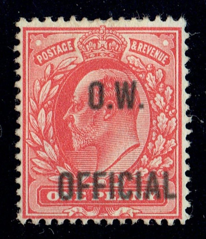 GB KING EDWARD VII, 1902, O.W.OFFICIAL, 1d SCARLET, Sg.O37, Mi.D70, MINT GB KING EDWARD VII, 1902, O.W.OFFICIAL, 1d SCARLET, Sg.O37, Mi.D70, MINT