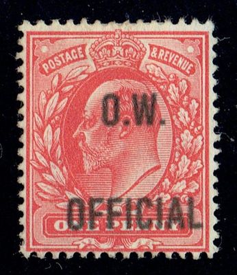 GB KING EDWARD VII, 1902, O.W.OFFICIAL, 1d SCARLET, Sg.O37, Mi.D70, MINT GB KING EDWARD VII, 1902, O.W.OFFICIAL, 1d SCARLET, Sg.O37, Mi.D70, MINT
