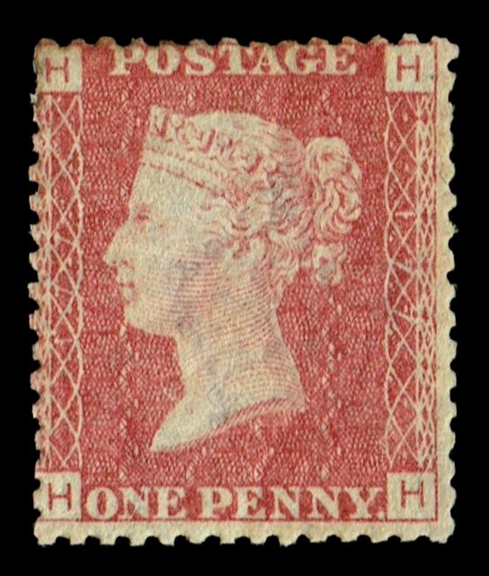 GB QUEEN VICTORIA 1864, 1d RED-BROWN, H-H|H-H, Plate 177, MNH GB QUEEN VICTORIA 1864, 1d RED-BROWN, H-H|H-H, Plate 177, MNH