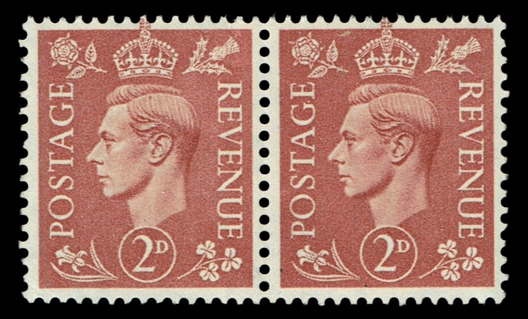 GB KING GEORGE VI 1951, PAIR of 2d PALE RED-BROWN, SG506, MNH