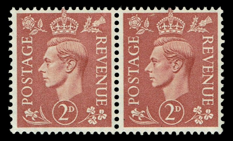 GB KING GEORGE VI 1951, PAIR of 2d PALE RED-BROWN, SG506, MNH