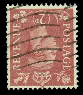 GB KING GEORGE VI 1951, 2d PALE RED-BROWN, SG506Wi, Used