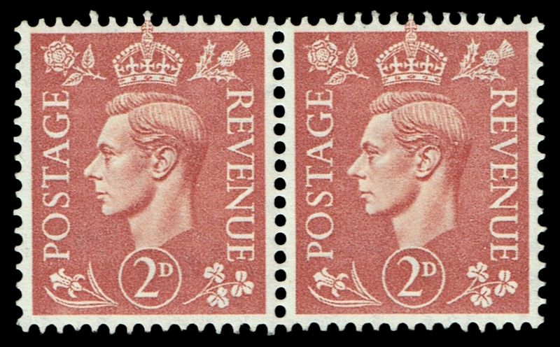 GB KING GEORGE VI 1951, PAIR of 2d PALE RED-BROWN, SG506, MNH