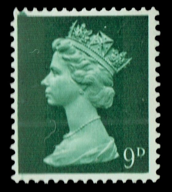 GB QUEEN ELIZABETH II, 1969, 9d MYRTLE-GREEN, ERROR, SG.740, MNH/Mint